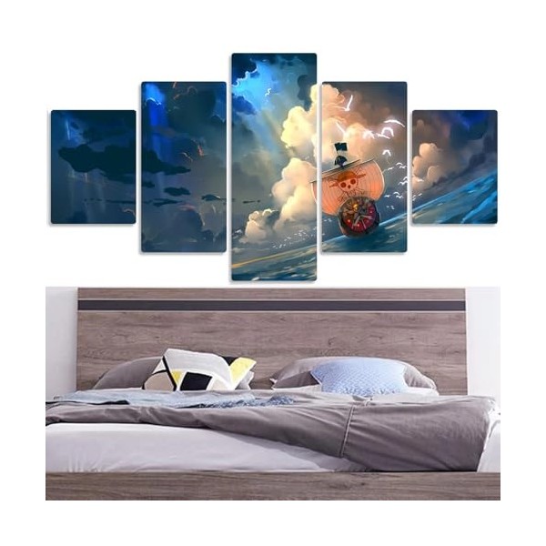 MPPSU Affiche Du Personnage De One Piece Pirate Ship Anime Tableaux, Posters et Arts Décoratifs Tableau Cuisine Decoration Mu
