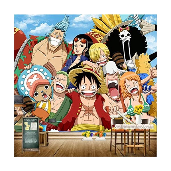 Murale Chambre Salon Canapé Papier Peint One Piece Papier Peint Anime Papier Peint 3D Photo Papier Peint Enfant Chambre Pirat