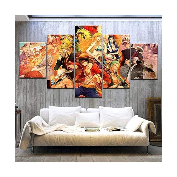 MPPSU Affiche De Personnage De Dessin Animé One Piece Anime Tableaux, Posters et Arts Décoratifs Tableau Cuisine Decoration M