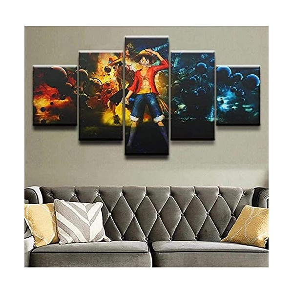 MPPSU One Piece Anime Manga Luffy Poster Tableaux, Posters et Arts Décoratifs Tableau Cuisine Decoration Murale Salon Moderne