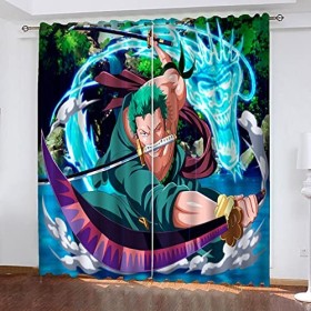 Fgolphd One Piece Rideau occultant en tissu imperméable pour chambre denfant - Œillets sur le dessus pour rideaux - Impressi