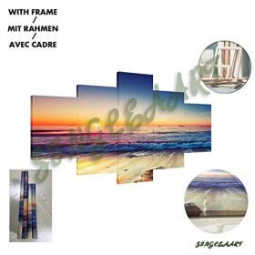 SINGLEAART Impressions Sur Toile,5 Tableau Peinture,Roronoa Zoro One Piece Anime,150cm×80cm,Avec Cadre,Décoration Maison Mode