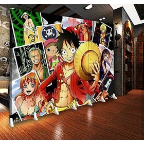 Papier peint Cartoon Anime ONE PIECE Pink Room Restaurant mural personnalisé pour salon chambre décoration murale-208x146cm W