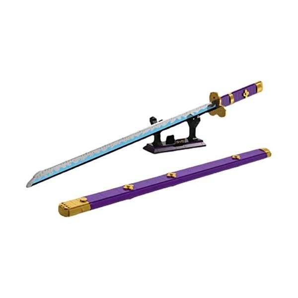 Hengqiyuan Épée Yamato One Piece, Modèle de Puzzle Katana en Blocs de Construction à Assembler, avec Fourreau et Support, Cad