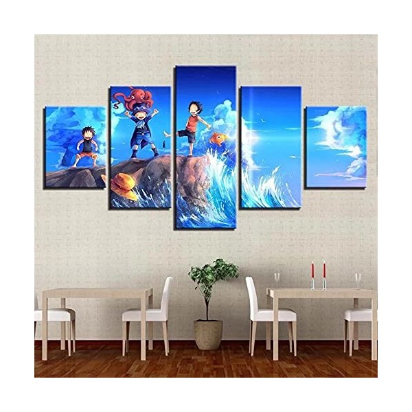 MPPSU One Piece Anime Manga Affiche Tableaux, Posters et Arts Décoratifs Tableau Cuisine Decoration Murale Salon Moderne Impr