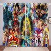 Bfrdollf Anime One Piece - Rideau occultant pour chambre à coucher - Impression 3D Luffy Zoro - Rideau pour enfants - Opaque 