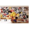 Papier peint Anime noir et blanc manga ONE PIECE noir et blanc salon dortoir chambre fond mur couleur-208*146CM