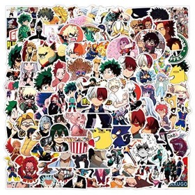 Jujutsu Kaisen Sticker Pack 100pcs, Vinyle Anime Stickers Autocollants pour Bouteilles Deau Ordinateur Portable Skateboard N