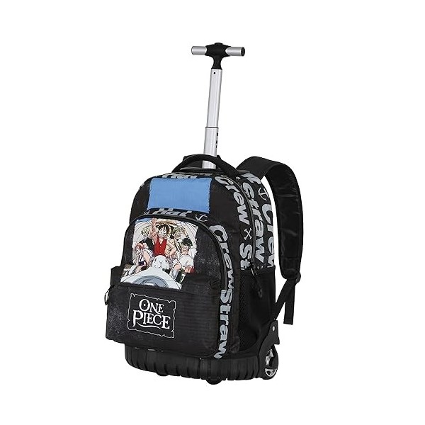 One Piece Pirates-Sac à dos à Roulettes GTS FAN, Bleu