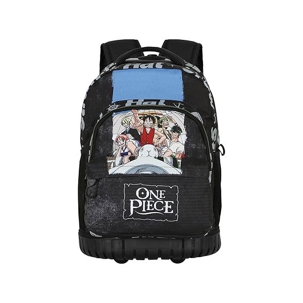 One Piece Pirates-Sac à dos à Roulettes GTS FAN, Bleu