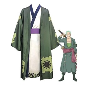 One Piece Roronoa Zoro Costume Cosplay Anime Kimono Unisexe Taille S