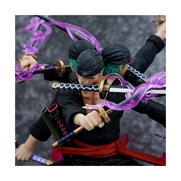 Anjinguang Figurine de dessin animé Roronoa Zoro - Jolie posture de combat - Décoration de bureau - Cadeau danniversaire - F