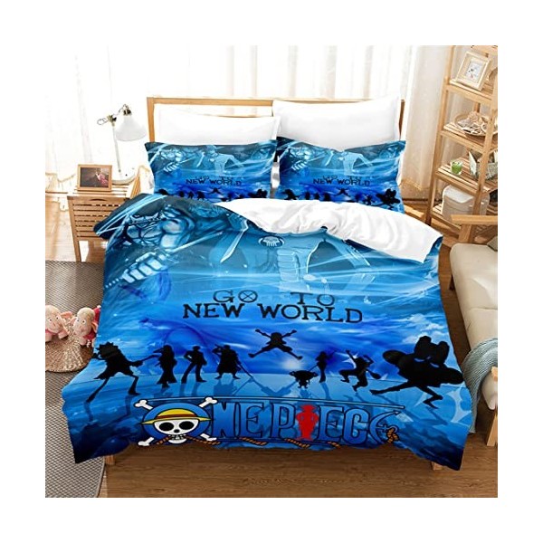 One Piece: Roronoa Zoro Anime Cartoon Characters Housse de Couette 3 pièces Ensemble, avec Pillow Shams Otaku et Anime Fan pr