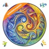 UNIDRAGON Original Puzzle en Bois — Mandala Inexhaustible Abundance, 350 Teile, Grande Taille 13 x 13 Pouces 33 x 33 cm Bel