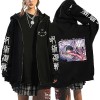 MDEM Printemps Automne Cardigan Anime Jujutsu Kaisen Vestes À Glissière Gojo Satoru Imprimé Vêtements À Manches Longues Sweat