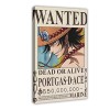 REIPOL Poster One Piece Wanted Portgas D Ace 2 sur toile pour décoration murale de salon, chambre à coucher, style cadre, 4