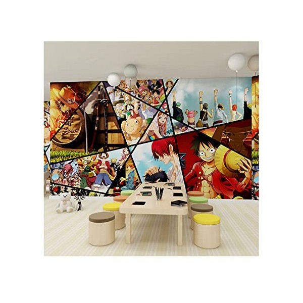 Papier peint Anime One Piece couleur 3d étudiant chambre enfants chambre thème restaurant fond mur-200*140CM L*H 