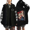 MDEM Printemps Automne Cardigan Anime Jujutsu Kaisen Vestes À Glissière Gojo Satoru Imprimé Vêtements À Manches Longues Sweat