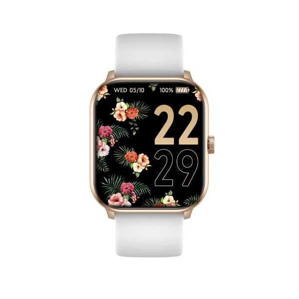 ICE-WATCH - Ice Smart Rose Gold White - Montre Connectée Rose-Gold pour Femme avec Bracelet en Silicone - 021413 1,85" 