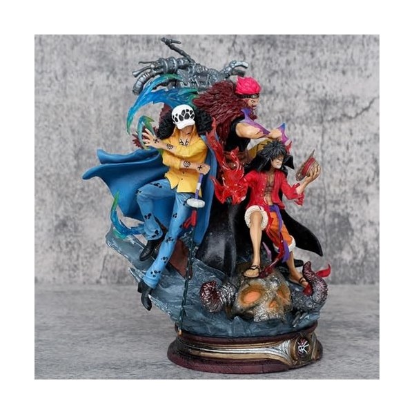 OBABO Anime Figure One Piece Three Captains Battle of Onigashima, Three Captains, Straw Hat Luffy/Law/Eustass Kid Scene Figur