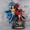OBABO Anime Figure One Piece Three Captains Battle of Onigashima, Three Captains, Straw Hat Luffy/Law/Eustass Kid Scene Figur
