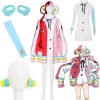 NIKKHO Anime One Piece Cosplay Costume pour filles,Game Character Uta Fancy Dress Uniform with accessories,Anime Themed Hallo