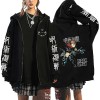 MDEM Printemps Automne Cardigan Anime Jujutsu Kaisen Vestes À Glissière Gojo Satoru Imprimé Vêtements À Manches Longues Sweat