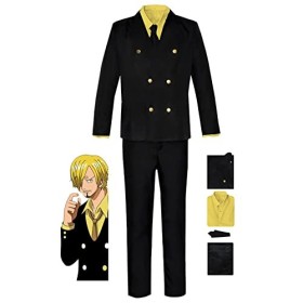 JOHLCR Anime Cosplay Vêtements ONE PIECE Vinsmoke Sanji Costumes Unisexe Adulte Mascarade Danse Soirée Costumes De Fête y Com