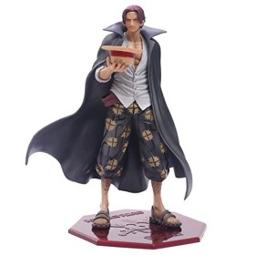 Figurine One Piece Shanks à poils rouges - 25 cm - Figurine de dessin animé en PVC - Jouet à collectionner pour les fans dan