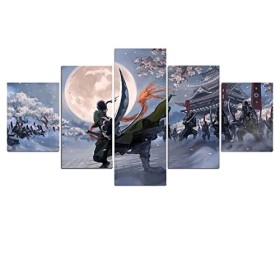 Wondbeau Impression sur Toile Cinq Tableaux Consécutifs Décoration De Maison Moderne Peinture 5 Panneaux Abstraits Modulaire 