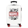 Marvel Avengers Comic Valise Trolley Cabine Blanc 40x55x20 cms Rigide ABS Serrure à combinaison 34L 2,6Kgs 4 roues doubles Ba