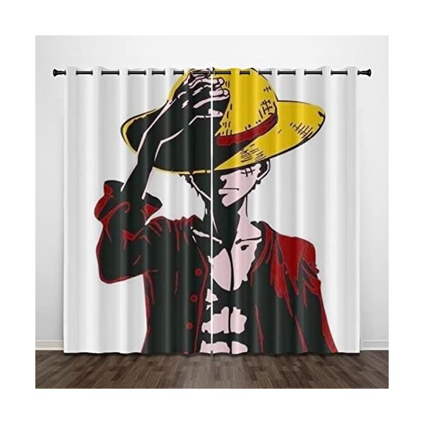 Enfunt-Home - Anime Rideaux Chambre,Impression 3D Rideau Occultant Oeillets Ensemble Lot de 2 Rideaux Occultants