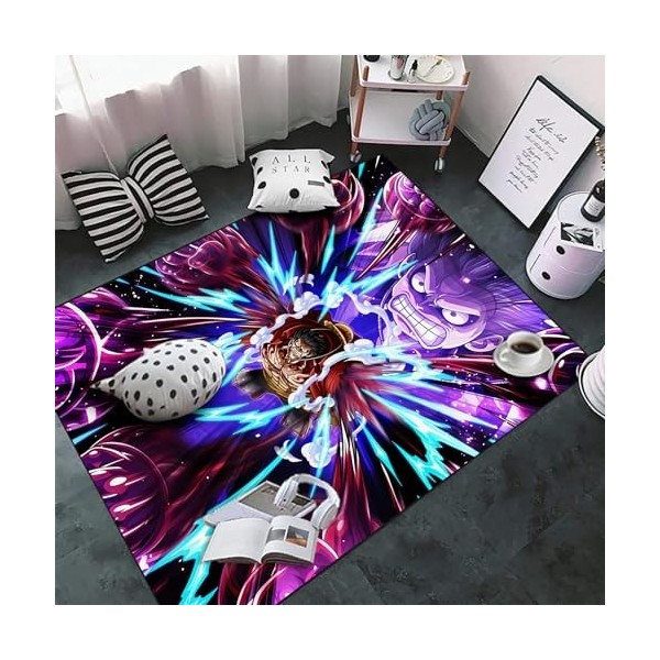 ICASSE Tapis Anime antidérapant épais doux grande taille dessin animé tapis pour chambre à coucher, salon, dortoir, 120 x 180