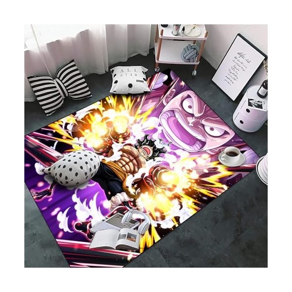 ICASSE Tapis Anime antidérapant épais doux grande taille dessin animé tapis pour chambre à coucher, salon, dortoir, 120 x 180