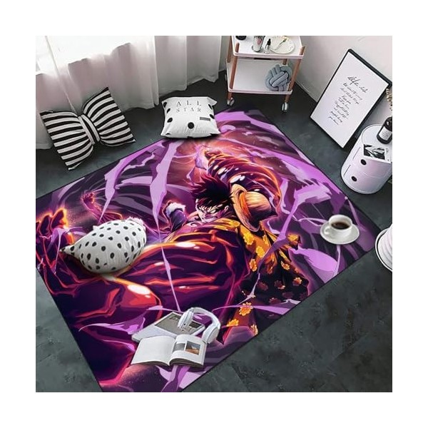ICASSE Tapis Anime antidérapant épais doux grande taille dessin animé tapis pour chambre à coucher, salon, dortoir, 120 x 180