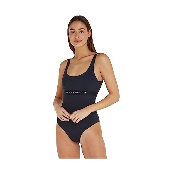 Tommy Hilfiger Maillot de Bain Femme One Piece À Découpes, Rouge Primary Red , M