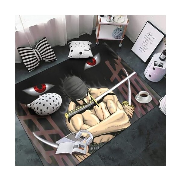 ICASSE Tapis Anime antidérapant épais doux grande taille dessin animé tapis pour chambre à coucher, salon, dortoir, 120 x 180