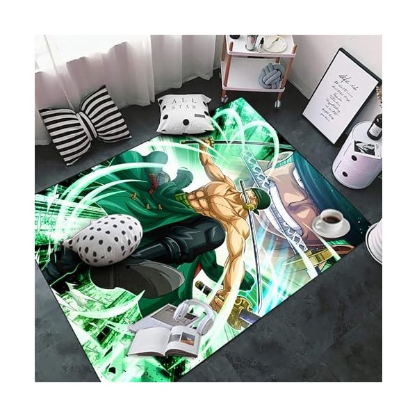 ICASSE Tapis Anime antidérapant épais doux grande taille dessin animé tapis pour chambre à coucher, salon, dortoir, 120 x 180