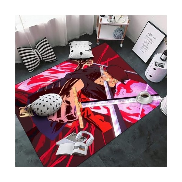 ICASSE Tapis Anime antidérapant épais doux grande taille dessin animé tapis pour chambre à coucher, salon, dortoir, 120 x 180