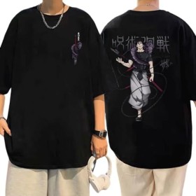 MDEM Anime Jujutsu Kaisen Fushiguro Toji Graphic Tshirt Men Fashion Cotton T Shirts Male Manga Loose Harajuku Short Sleeve T-