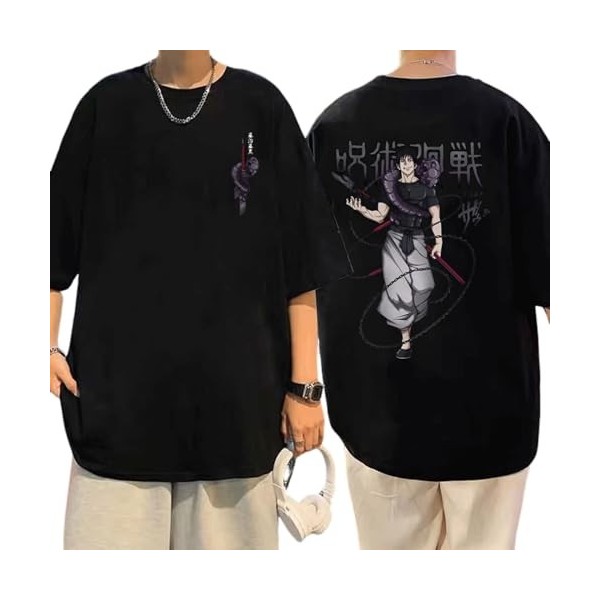 MDEM Anime Jujutsu Kaisen Fushiguro Toji Graphic Tshirt Men Fashion Cotton T Shirts Male Manga Loose Harajuku Short Sleeve T-