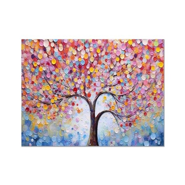 JOSUE Arbre De Vie Tableau Decoration Murale Salon En Toile, Arbre Abstrait Mauve rose Tableau Affiche Murale ImpriméS DArt 