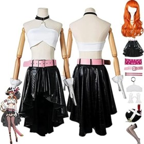 NIKKHO Anime One Piece Cosplay Costume pour filles,Game Character Nami Fancy Dress Uniform with accessories with Hat Wig,Hall