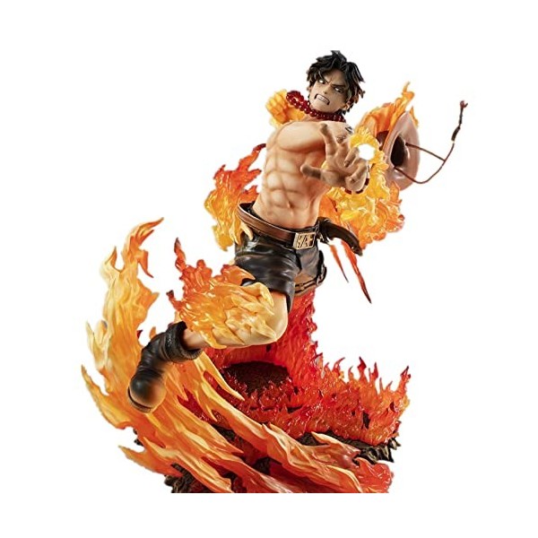 Statue One Piece Fire Fist Ace 25 cm Portgas· D· Ace Figurine Max 15th Birthday Édition spéciale Figurines de ver Cartoon Toy