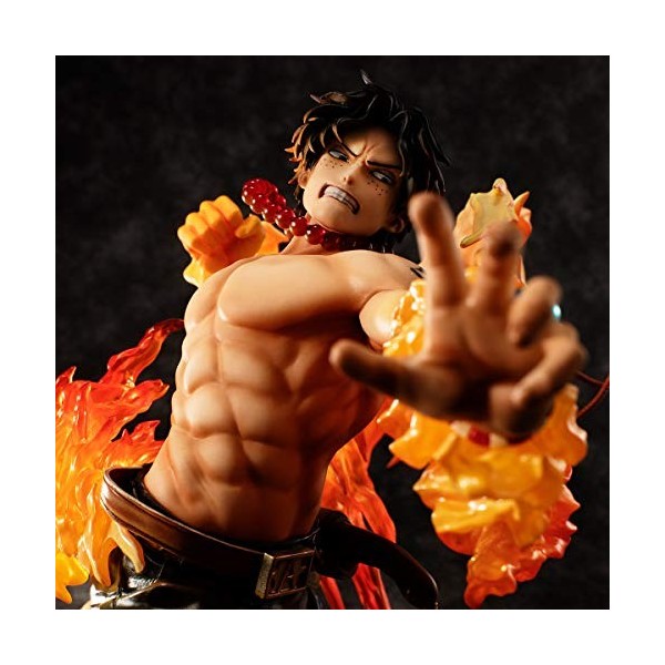 Statue One Piece Fire Fist Ace 25 cm Portgas· D· Ace Figurine Max 15th Birthday Édition spéciale Figurines de ver Cartoon Toy