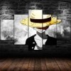 GUANGFAN Impressions Sur Toile Puzzle Impression Sur Toile Encadrée 5 Pcs Wall Art Poster Home Decor - One Piece Monkey D.Luf