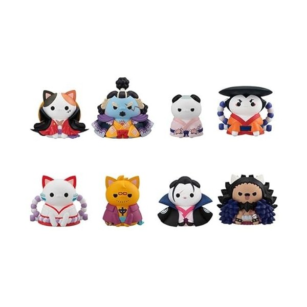 One Piece Mega Cat Project Trading Figures NyanPieceNyan! Ver. Luffy and Wano Kuni 3 cm 8 