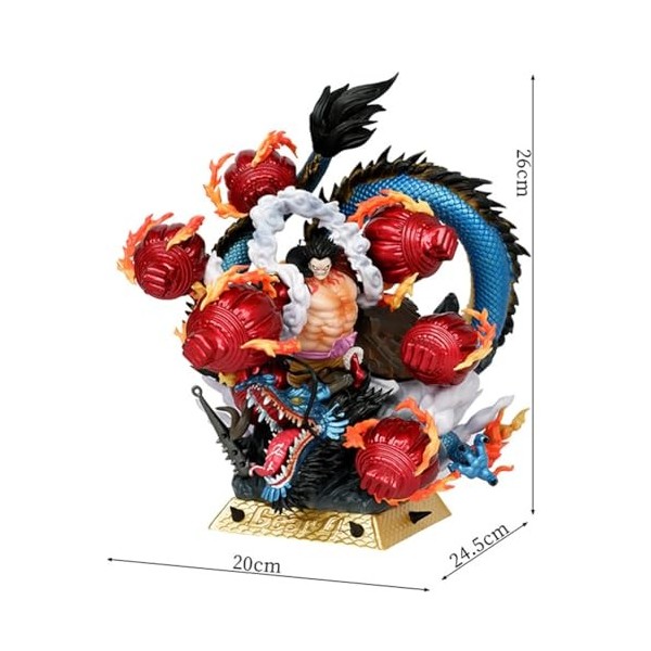 Anime Monkey D. Luffy Action Figur Gear 4 Kaido Dragon Form Figur Statue Modell 26cm PVC Figurines Desktop Dekoration Ornamen