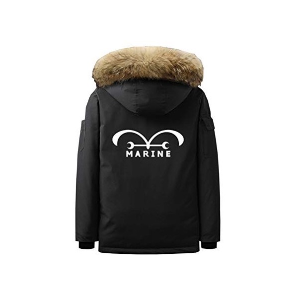 WANHONGYUE Anime One Piece Luffy Parka à Capuche Veste Manteau Adulte Cosplay Hiver Chaud Sweat-Shirt Jacket Blouson Noir/3 M