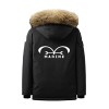 WANHONGYUE Anime One Piece Luffy Parka à Capuche Veste Manteau Adulte Cosplay Hiver Chaud Sweat-Shirt Jacket Blouson Noir/3 M